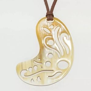 Handmade buffalo horn necklace pendant